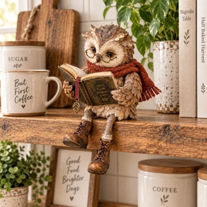 Figurine Reading Owl Stornfield