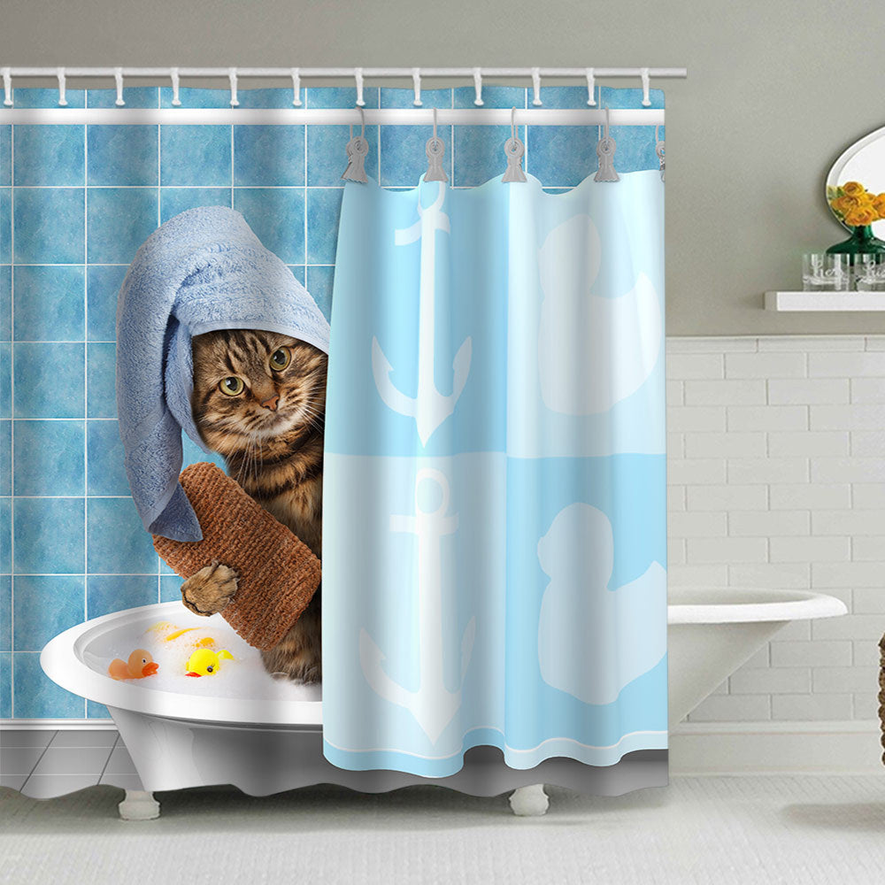 Artistic Dog Illustration Shower Curtain Stornfield