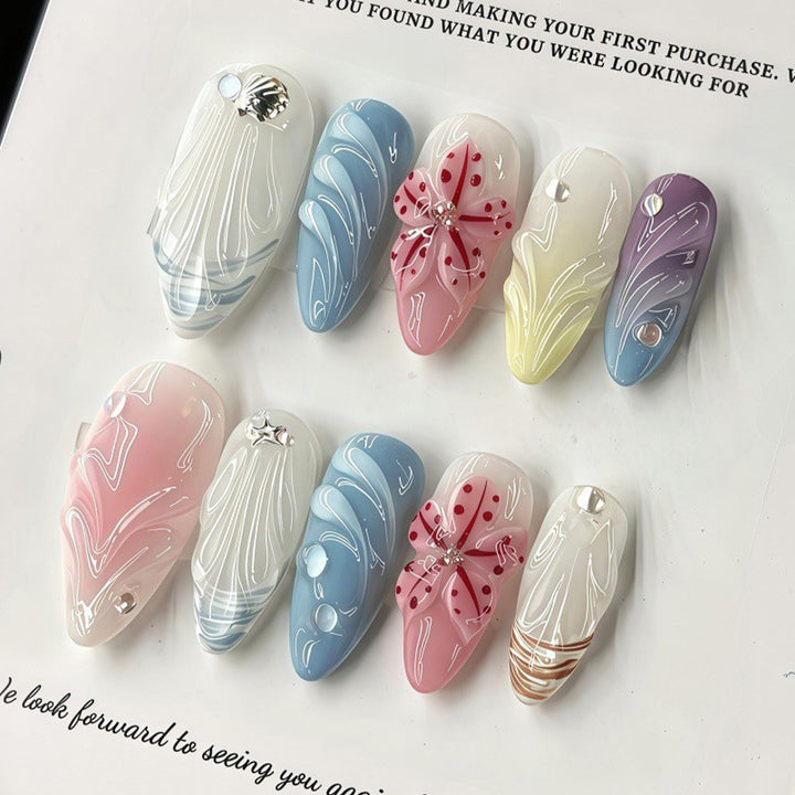 Artificial Nail Set with Floral 3D Design Stornfield