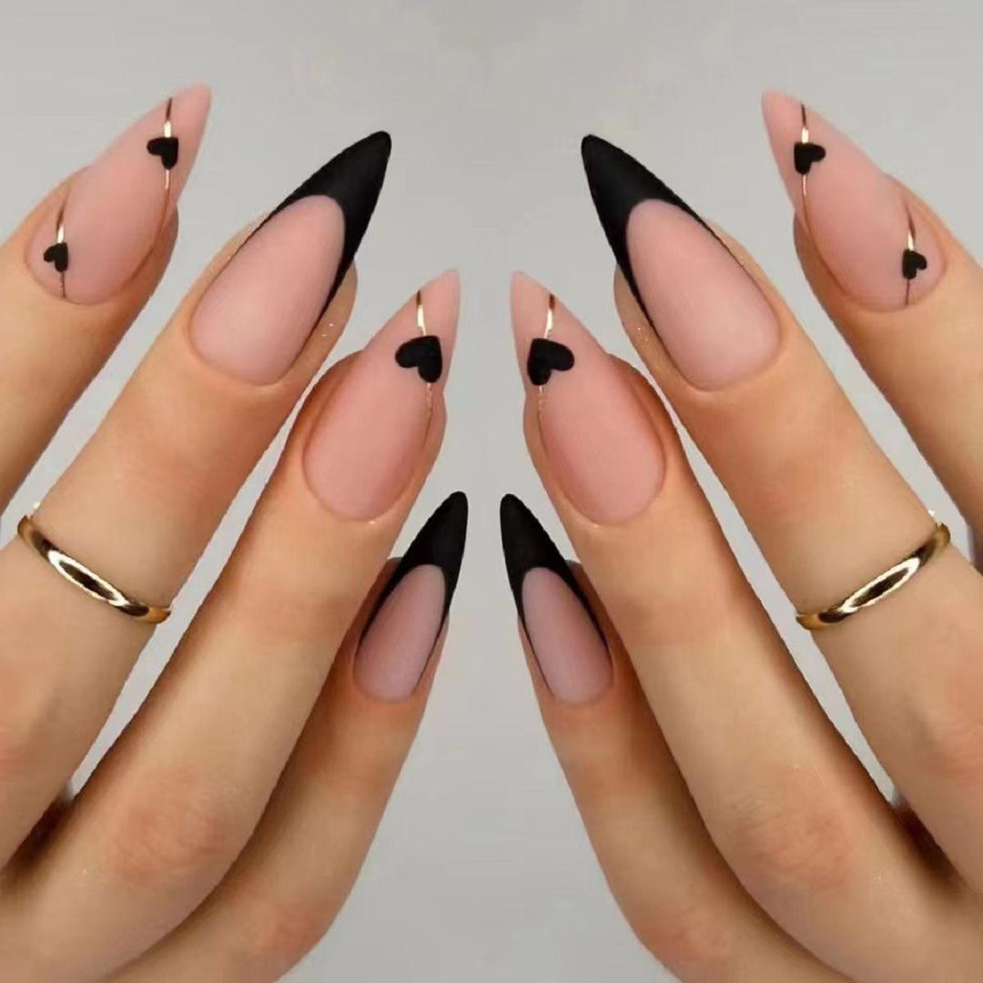 Heart-Accent Stiletto Nail Enhancements Stornfield