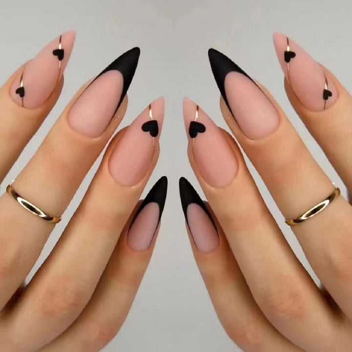 Heart-Accent Stiletto Nail Enhancements Stornfield