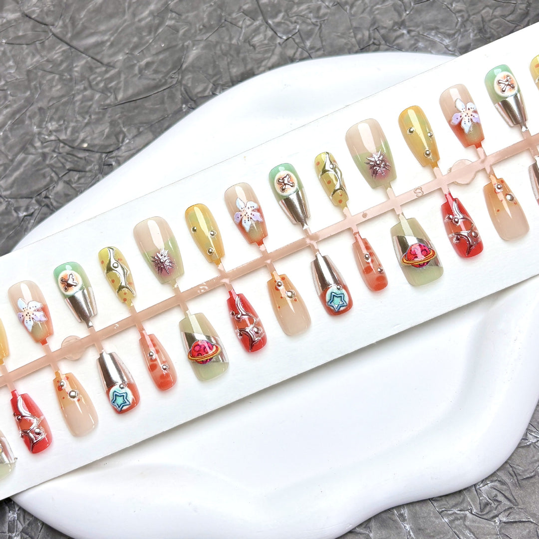 Premium Decorative Press-On Nail Set 1790745880