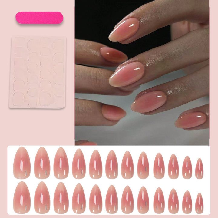 Acrylic nail set with elegant nude ombre effects Stornfield