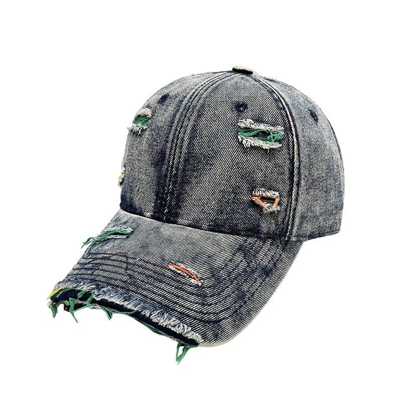 Women's Distressed Denim Baseball Cap Stornfield   1784084142