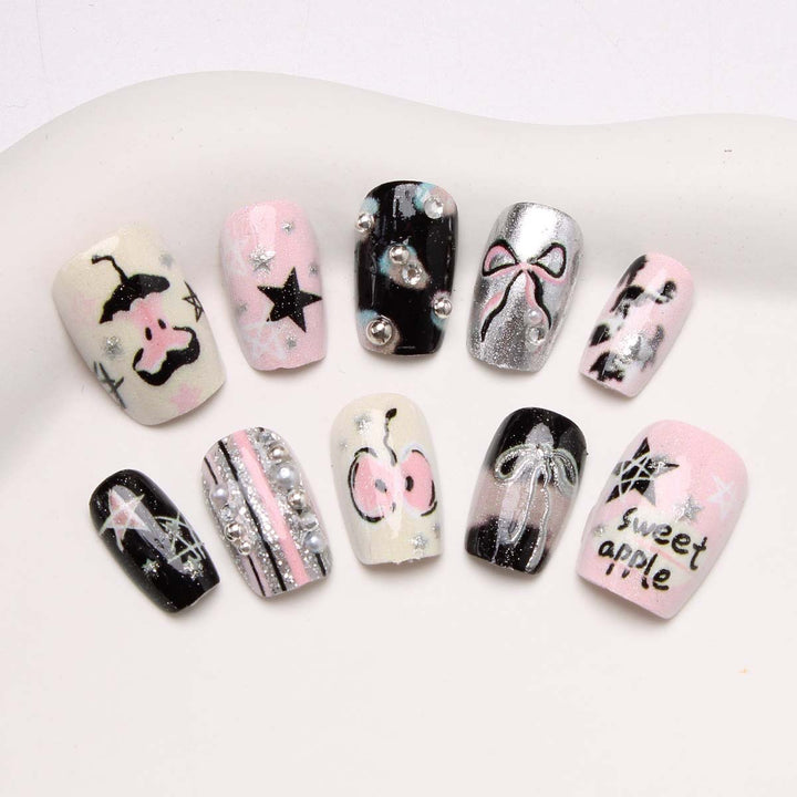 Artistic Press-On Nail Tips Set Stornfield