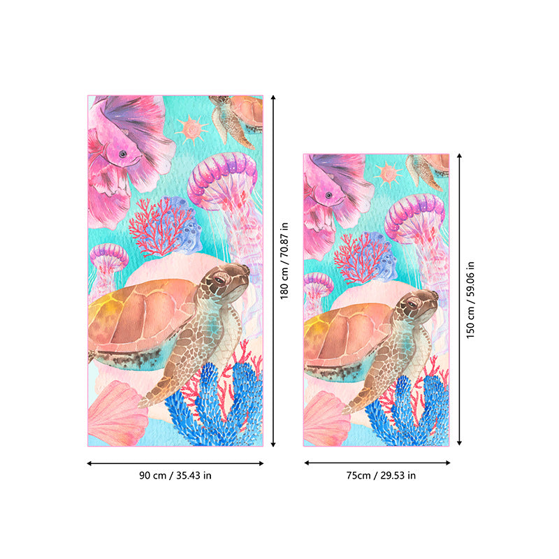 Beach towel with colorful underwater motif Stornfield