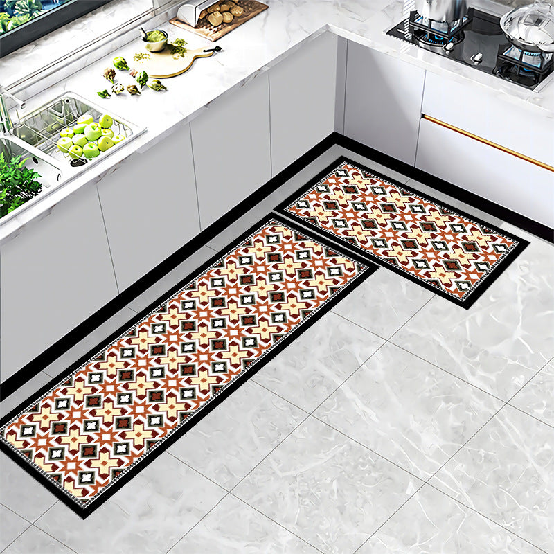 Geometric Pattern Bathroom Mat Set