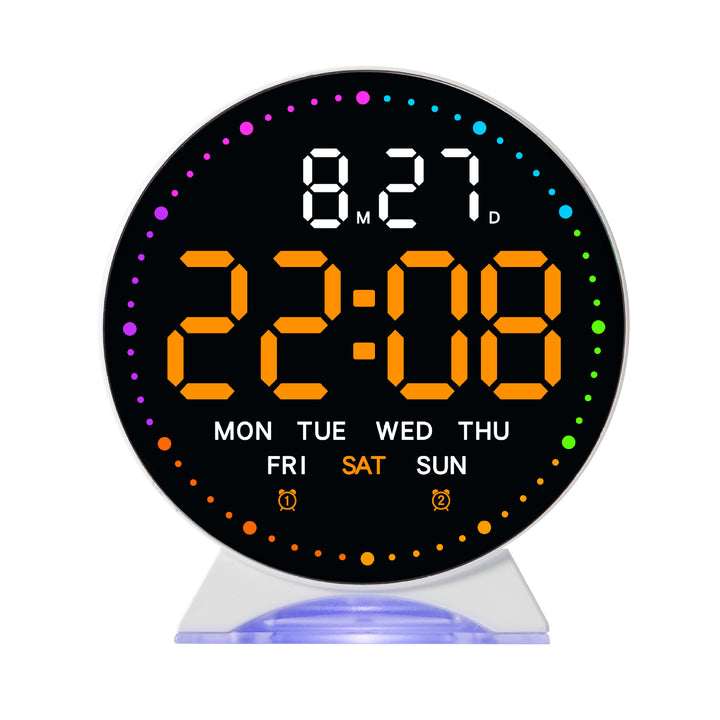 Digital alarm clock with large LED display and multifunctional display Stornfield