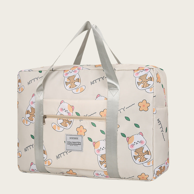 Playful Cat-Themed Weekend Travel Bag