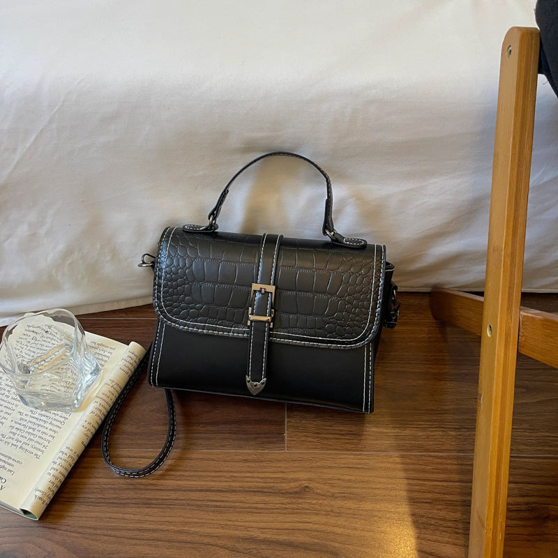 Vintage Crocodile Pattern Handbag