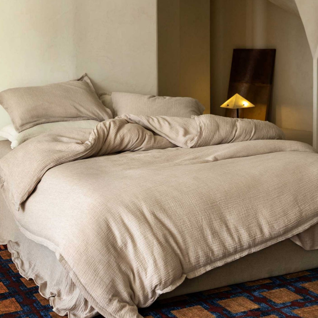 Premium Double-Layer Cotton Gauze Duvet Cover Set