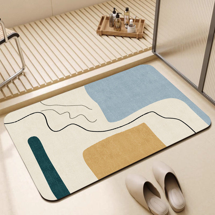 Stylish Geometric Pattern Bath Mat Stornfield