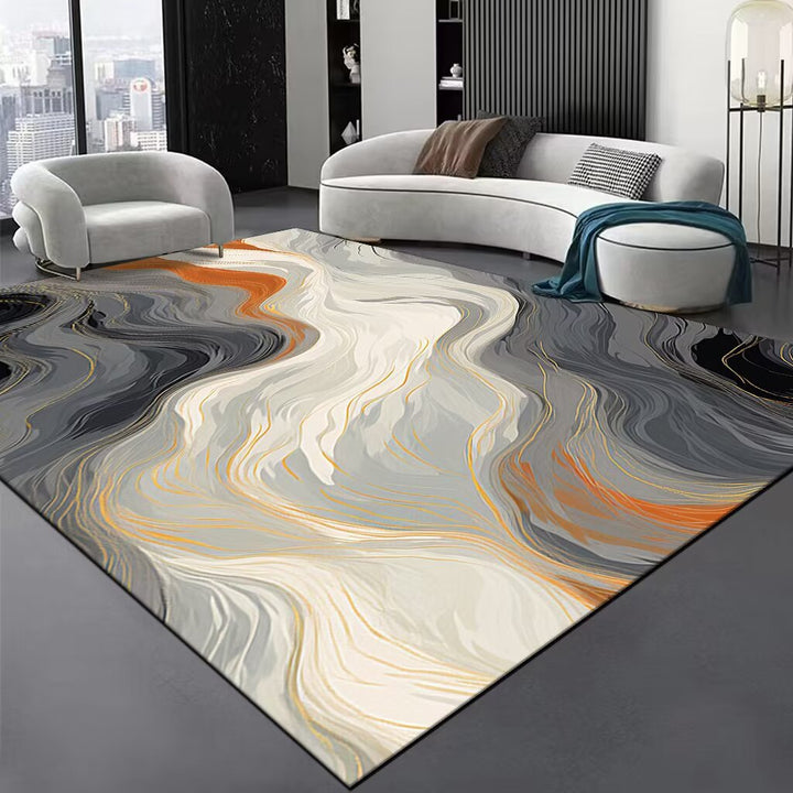 Contemporary Wave Pattern Area Rug Stornfield