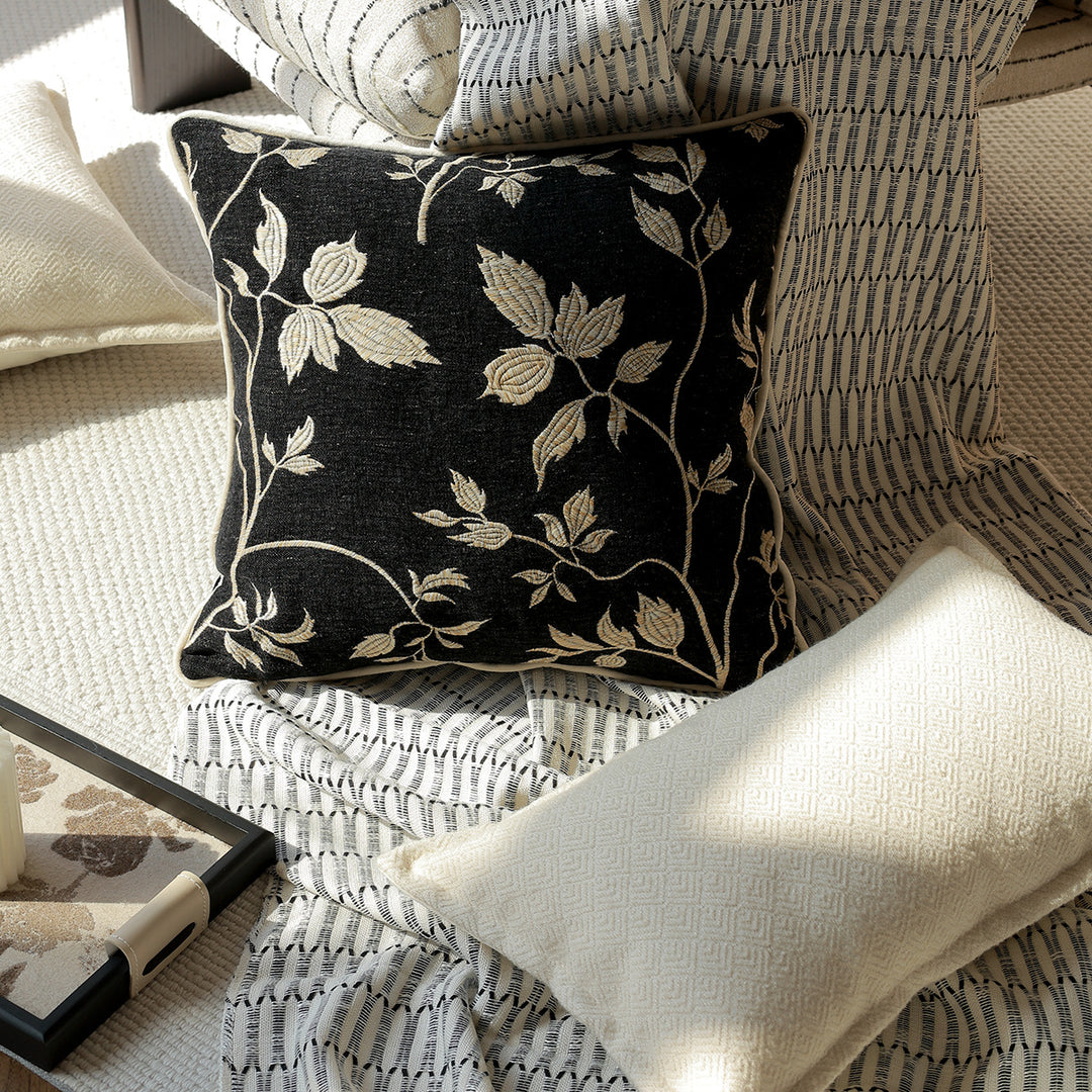 Structured decorative cushions with elegant design