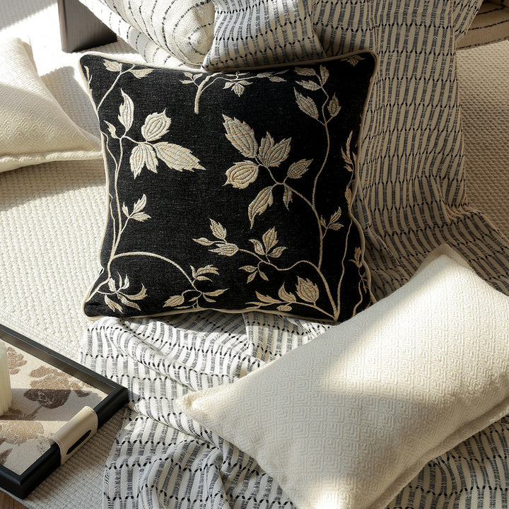 Structured decorative cushions with elegant design