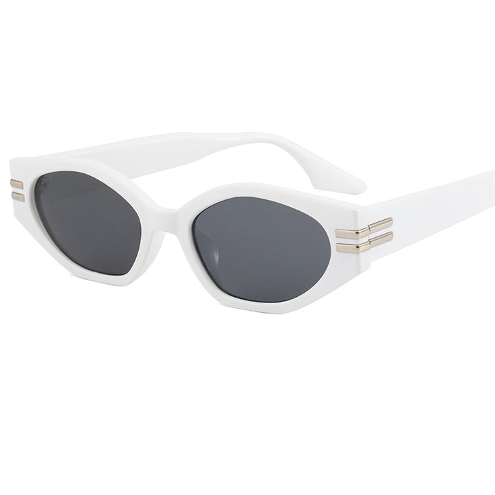 Women striking vintage sunglasses with asymmetric frame Stornfield