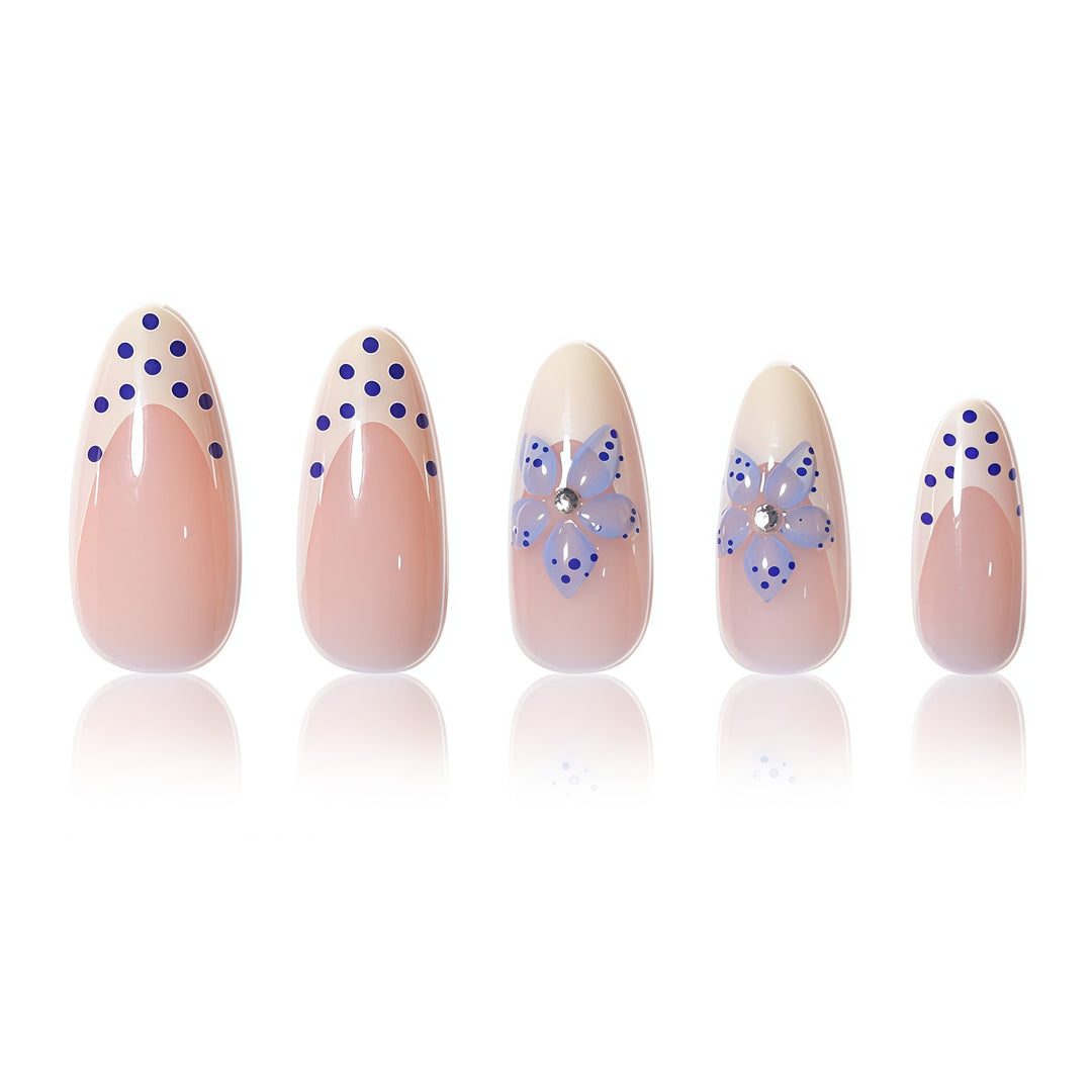 Floral Accent Pointed Nail Extensions Stornfield
