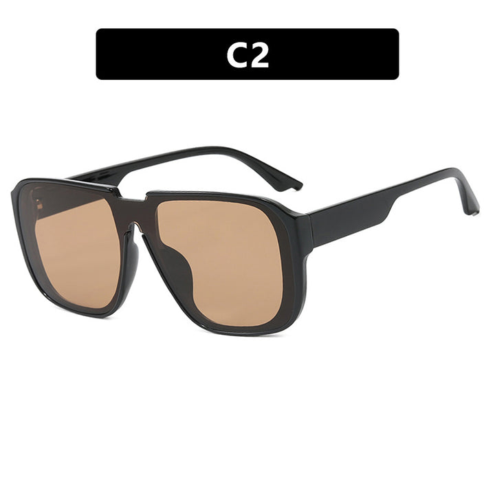 Ladies trendy square sunglasses with transparent green frame and protective UV filter Stornfield