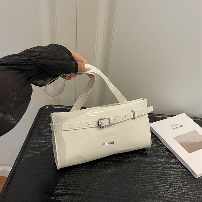 Elegant Patent Leather Handheld Clutch Bag