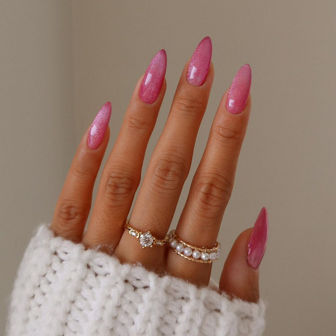 Artificial nail set with elegant glitter finish Stornfield