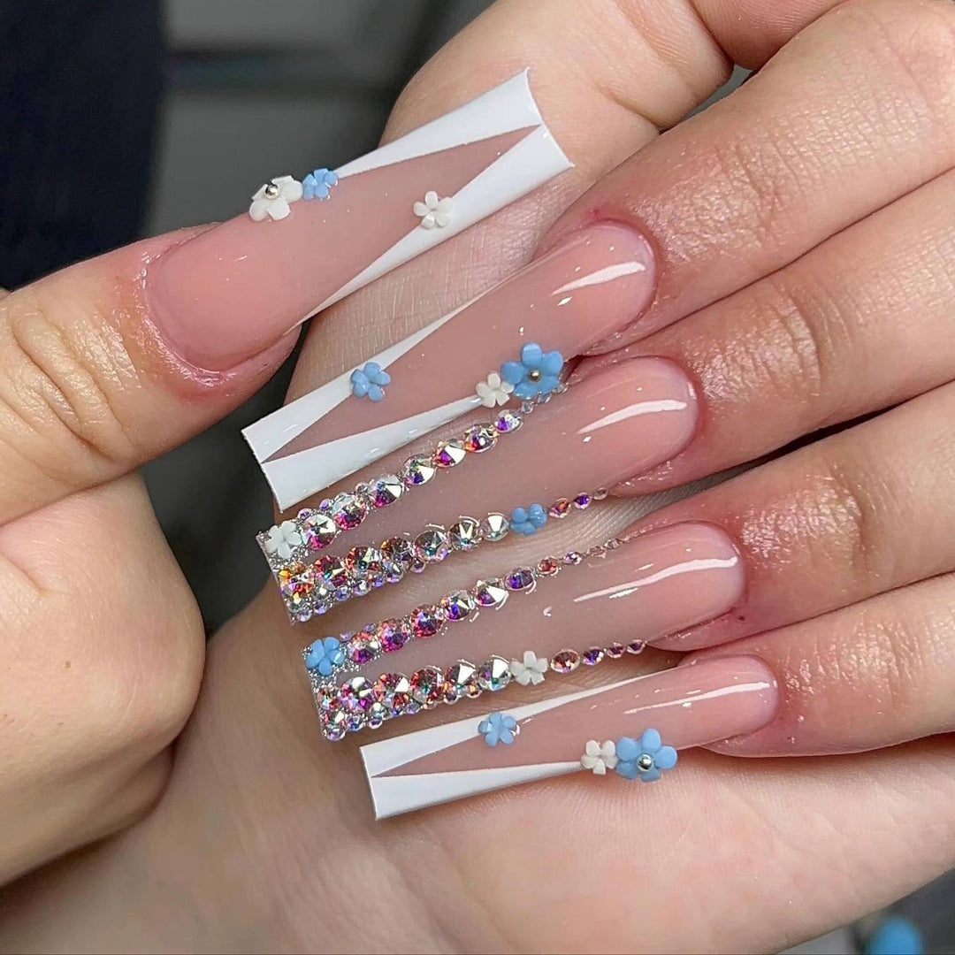 Ornate Butterfly-Inspired Acrylic Nail Extensions Stornfield