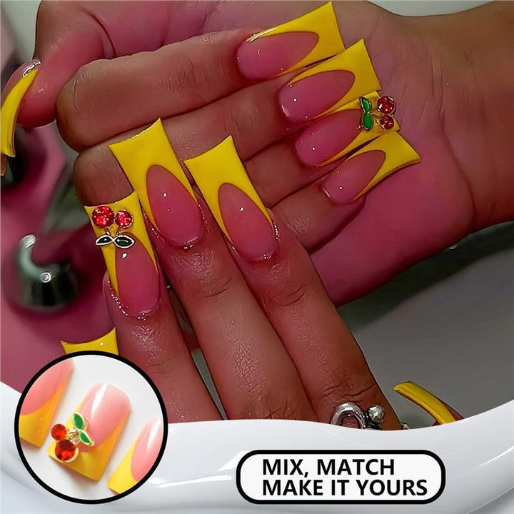 Chic Floral Accent Press-On Nails Stornfield