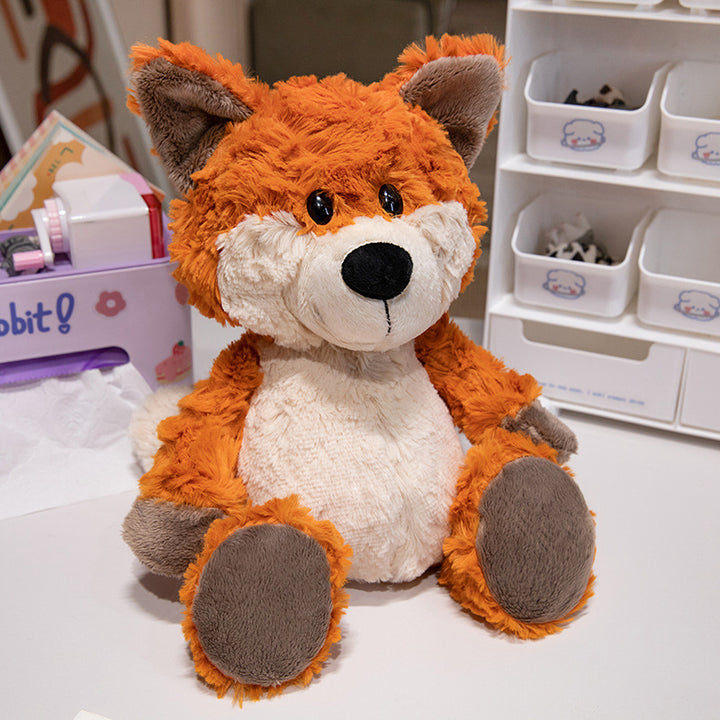 Plush Raccoon Soft Fur Sitting Stuffed Animal with Embroidered Face and Fluffy Tail Stornfield