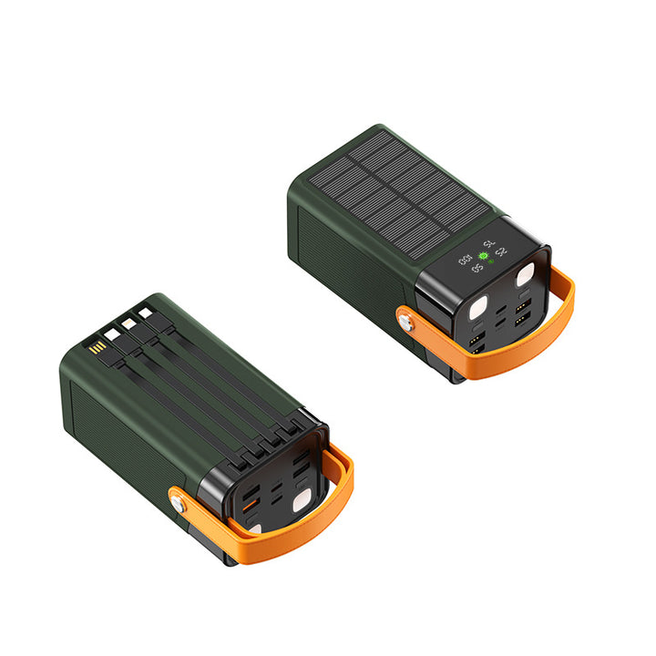Portable solar power bank with multifunctional ports and LED display Stornfield