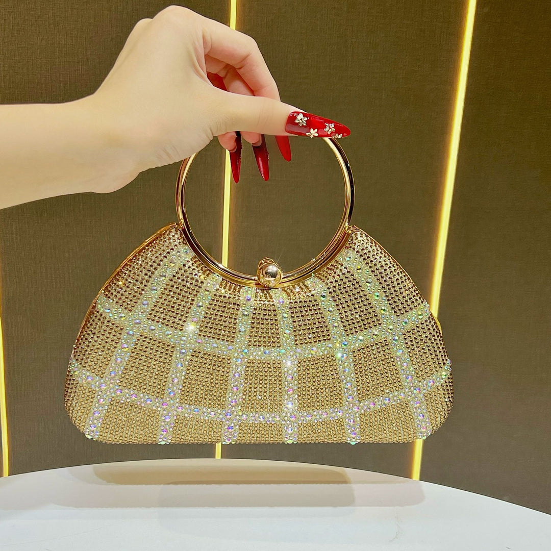 Rhinestone-Studded Evening Handbag