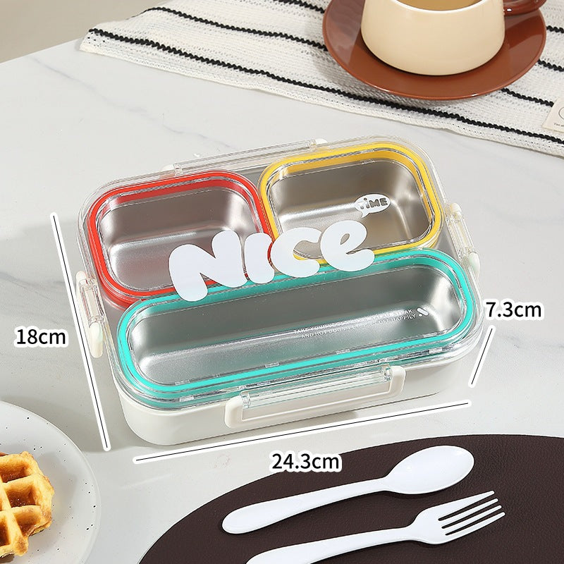 Multi-Compartment Food Storage Container with Airtight Seal