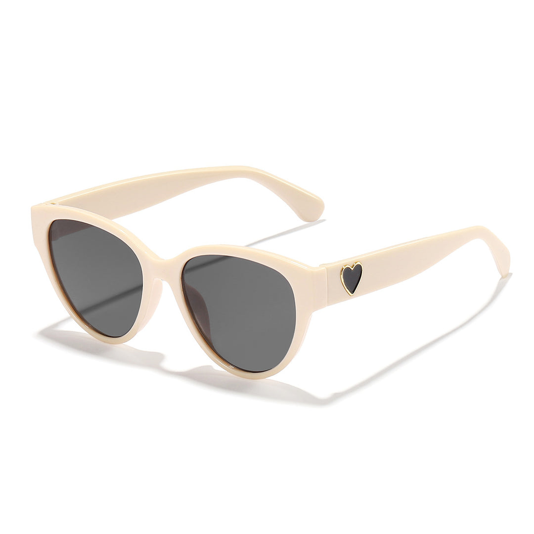 Ladies Cat-Eye Sunglasses with Heart-Shaped Detail and UV Protection Stornfield