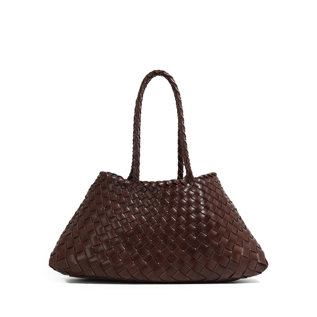 Handcrafted Woven Leather Tote Stornfield