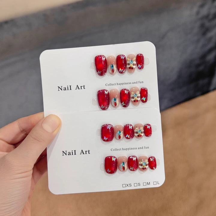 Glittery Articulated Press-On Nails Stornfield