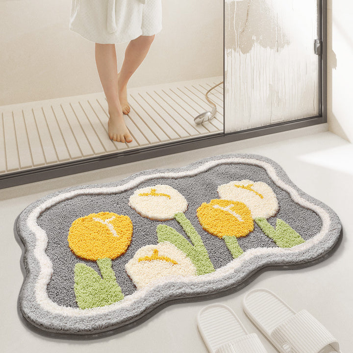 Whimsical Rainbow Bath Mat