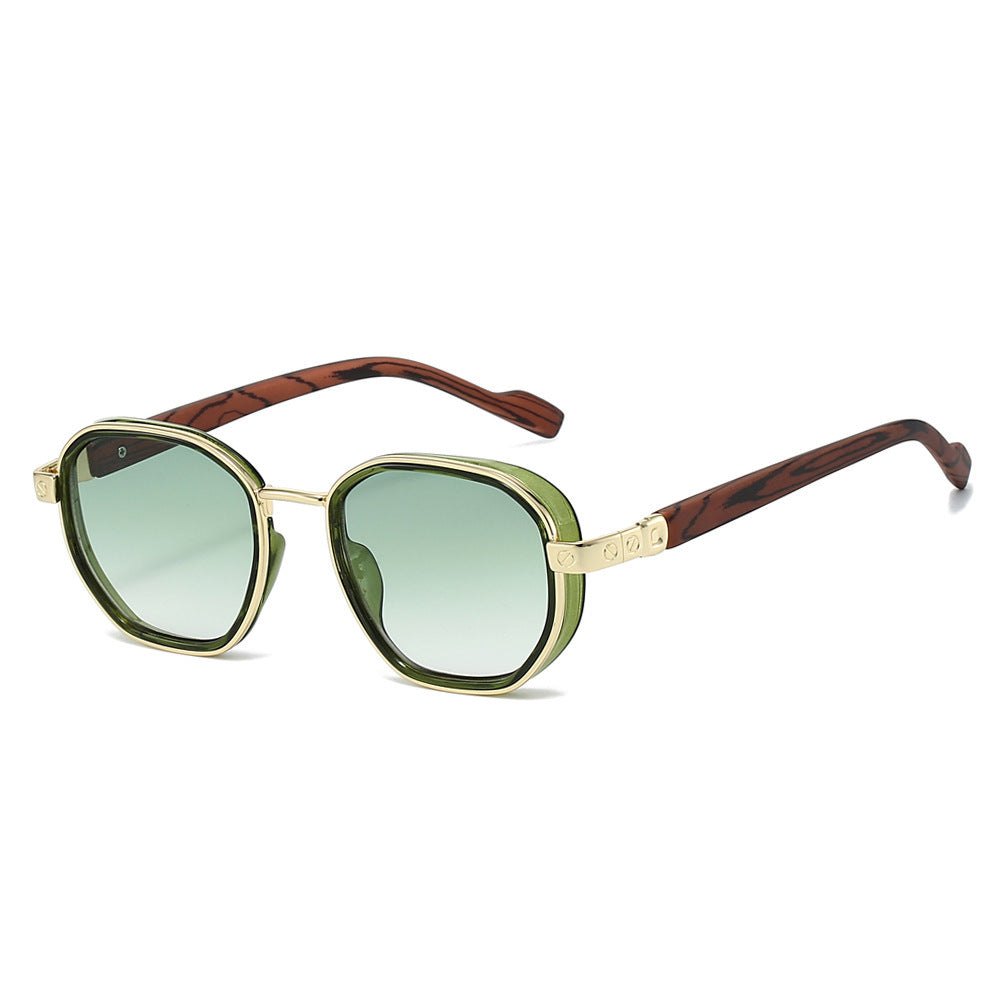 Geometric Framed Sunglasses with Luxurious Golden Accents Stornfield
