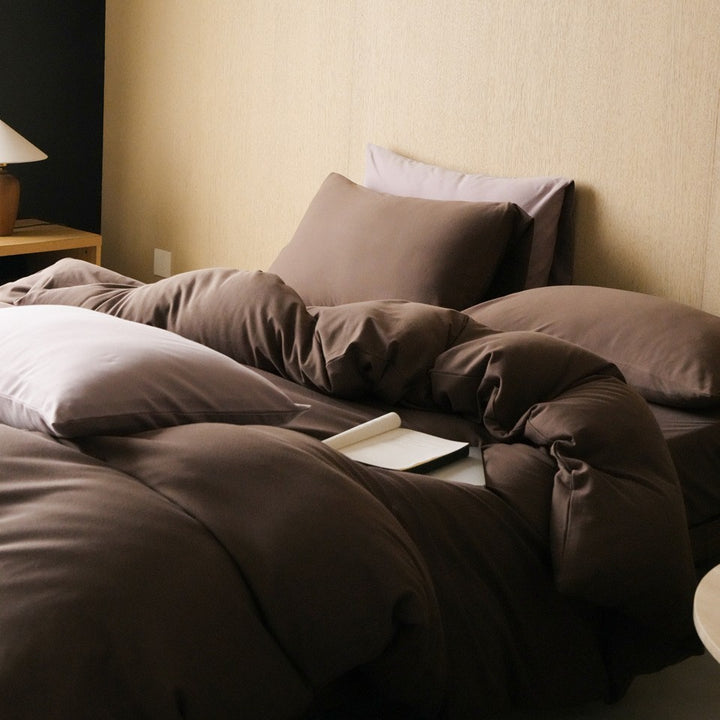 Premium Cotton Sateen Duvet Cover Set with Breathable Silky Finish