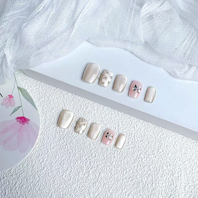 Elegant French Tip Press-On Nails Stornfield