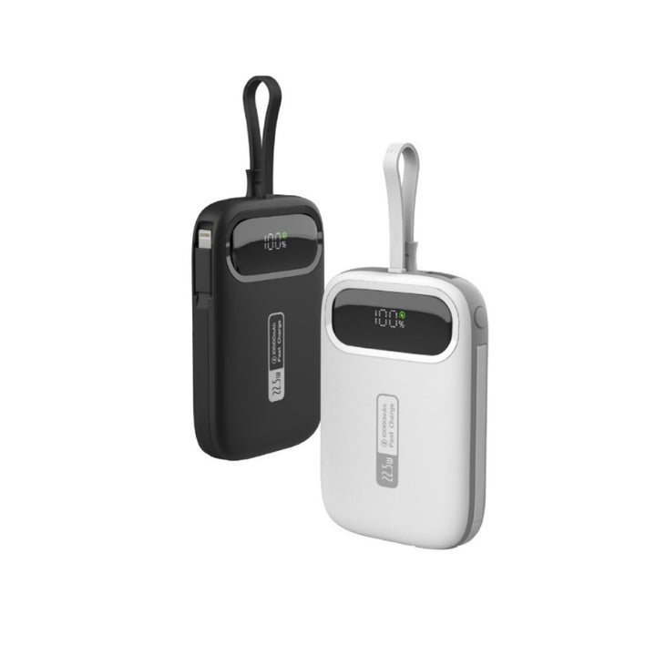 Portable power bank with fast USB-C connection and integrated LED display Stornfield