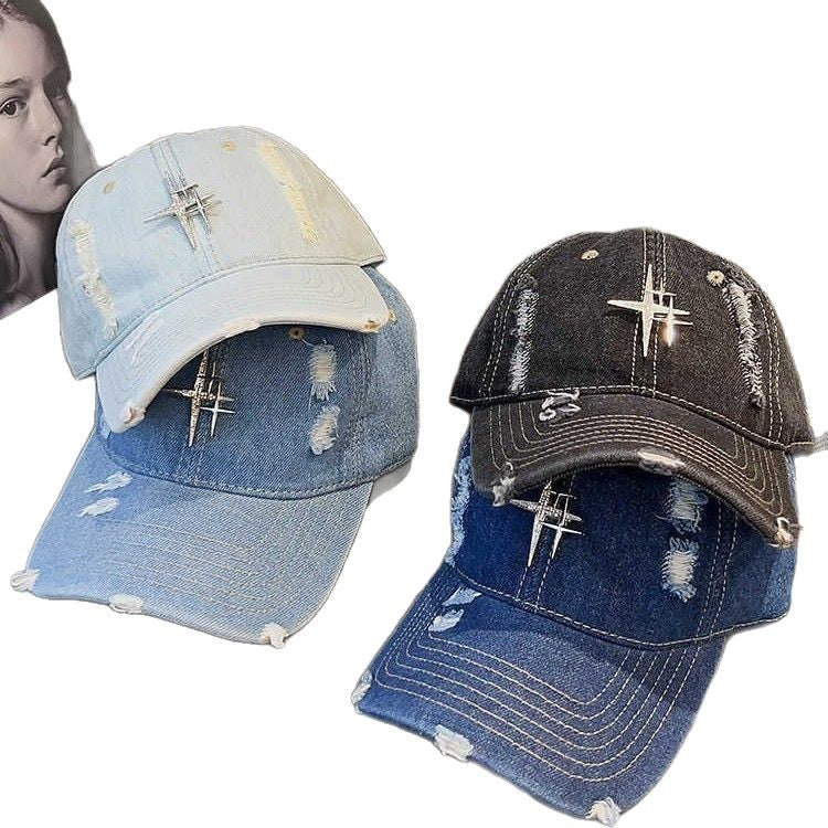 Unisex Distressed Denim Baseball Cap Stornfield 1784188338