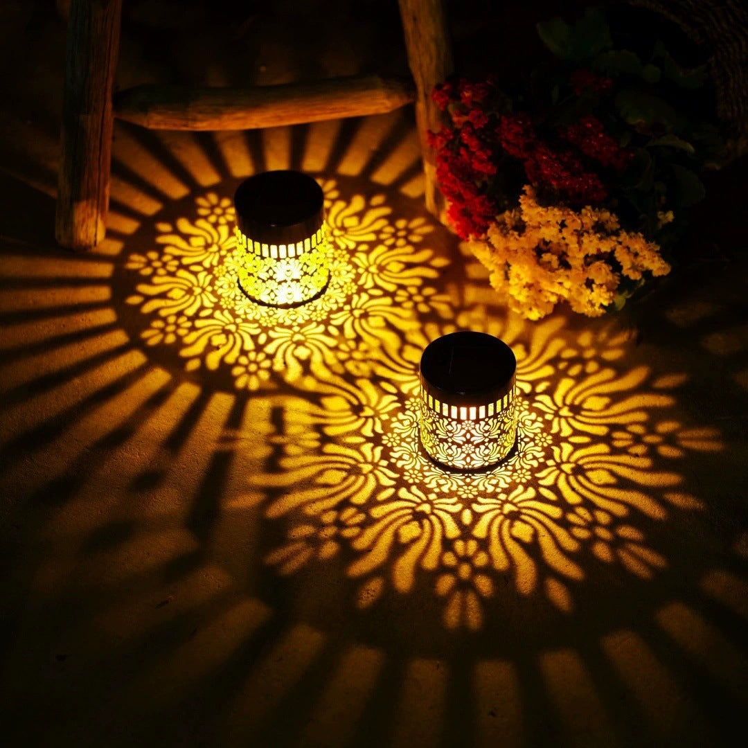 Decorative Solar Wall Light With Mandala Projection Pattern Stornfield
