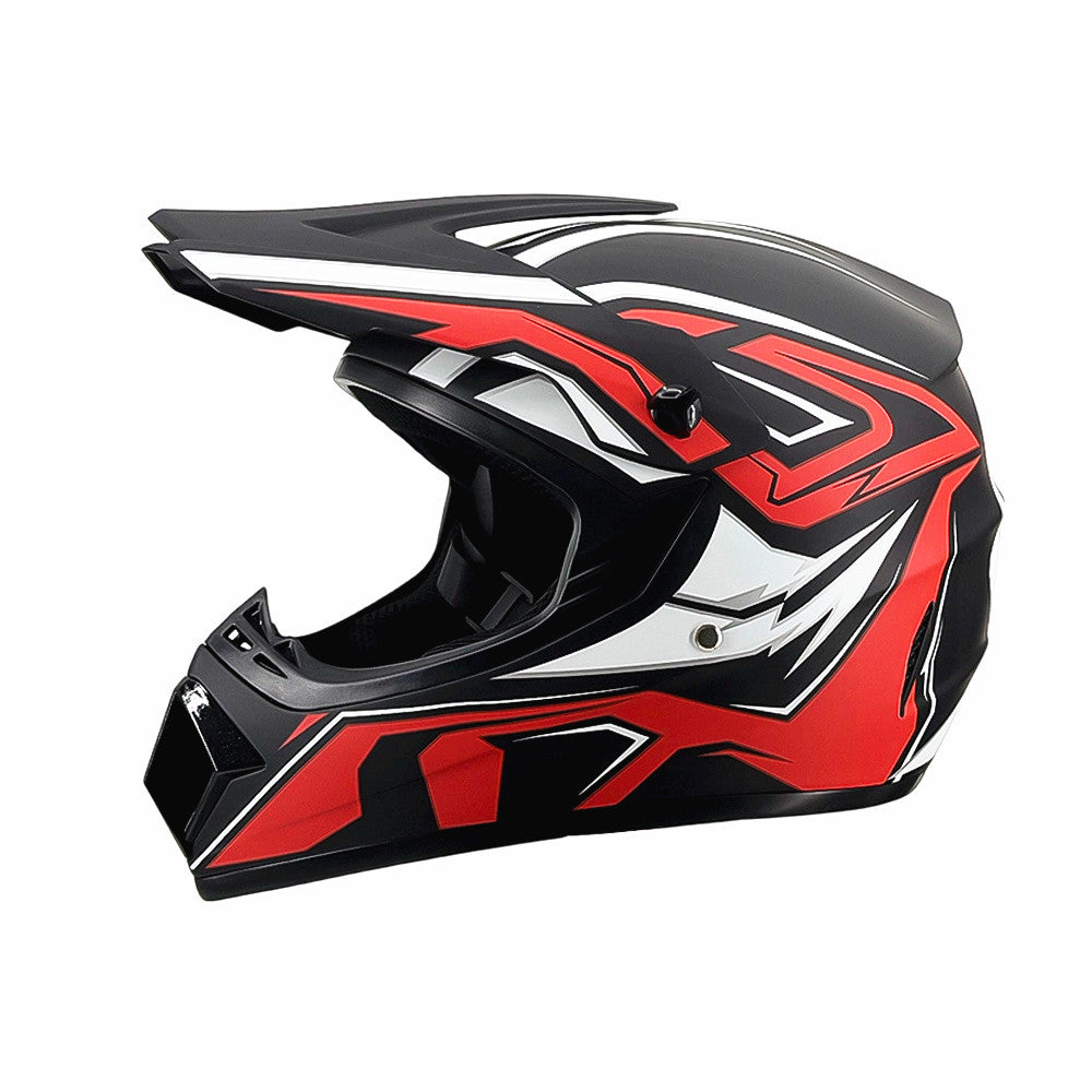 full-face motocross helmet with extended visor and reinforced chin guard Stornfield