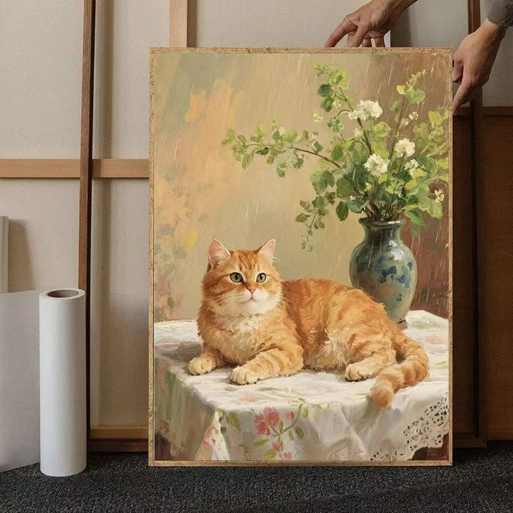 Cat-Themed Nature Wall Art Print Stornfield