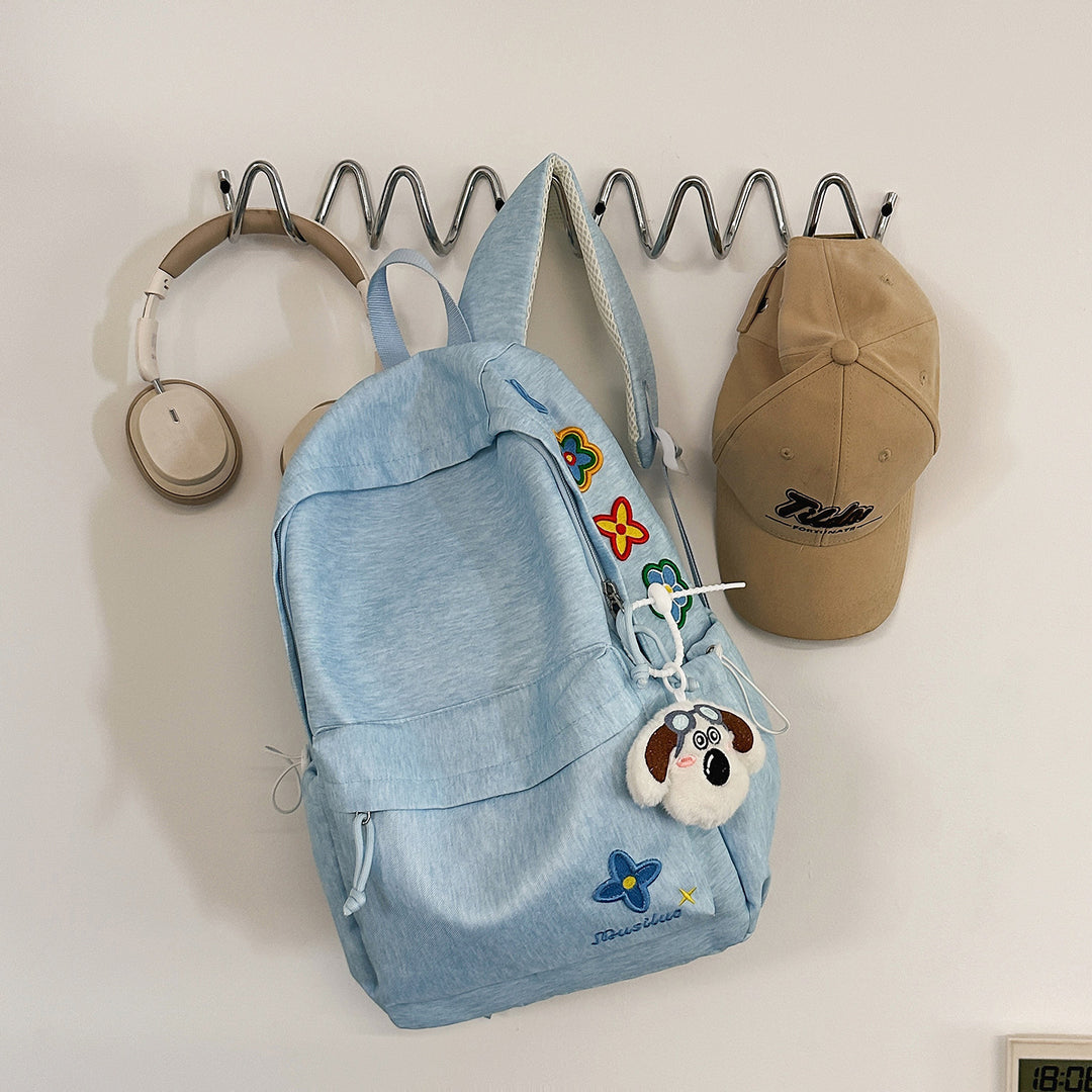 Casual Floral-Embroidered Backpack Stornfield