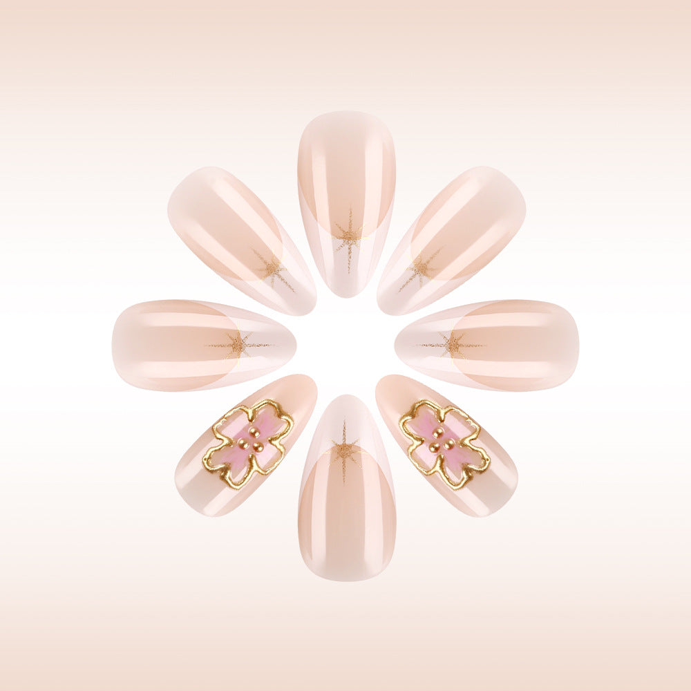 Elegant Floral Gel Nail Art Stornfield