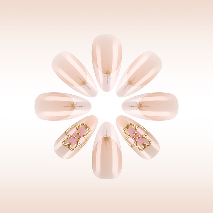 Elegant Floral Gel Nail Art Stornfield