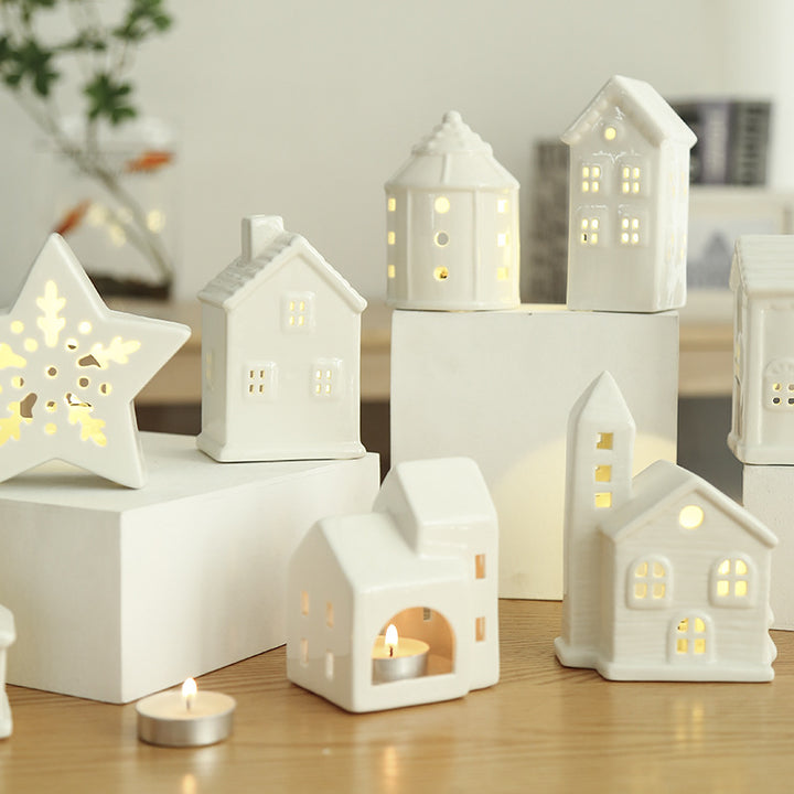 Ceramic House Tea Light Holder Stornfeild