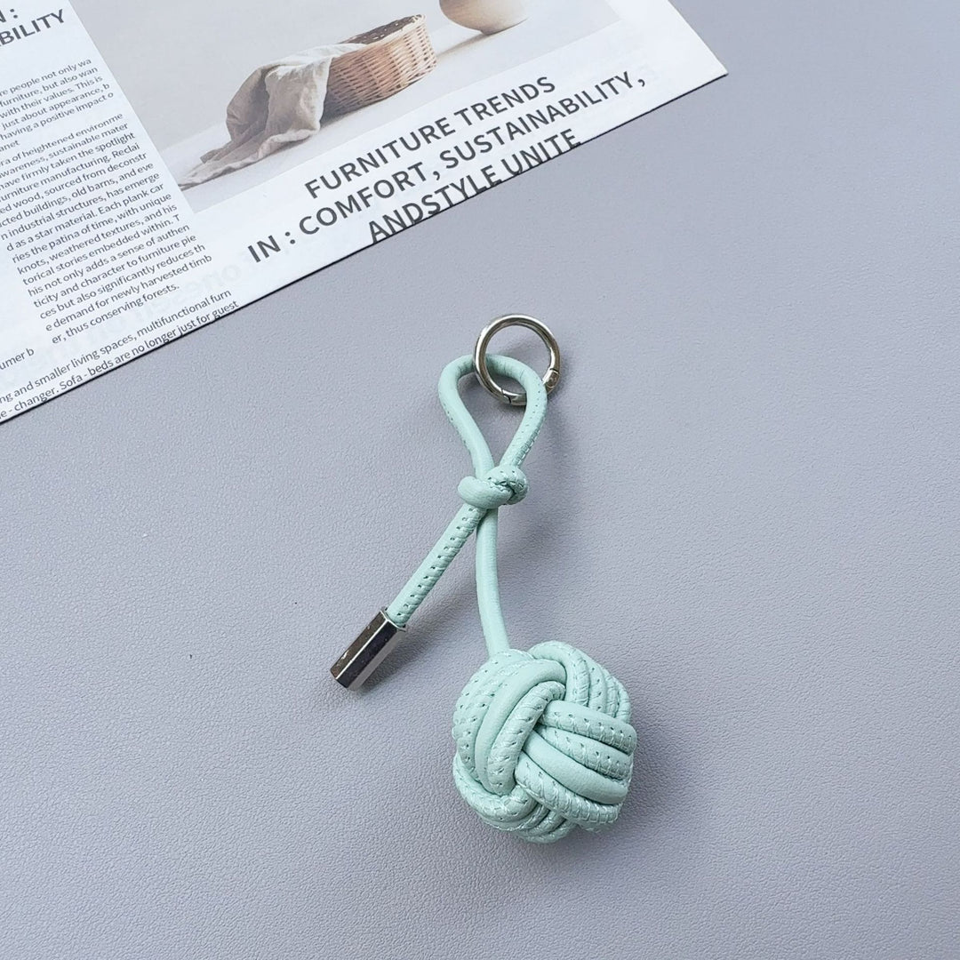 Stylish Knotted Leather Keychain Stornfield
