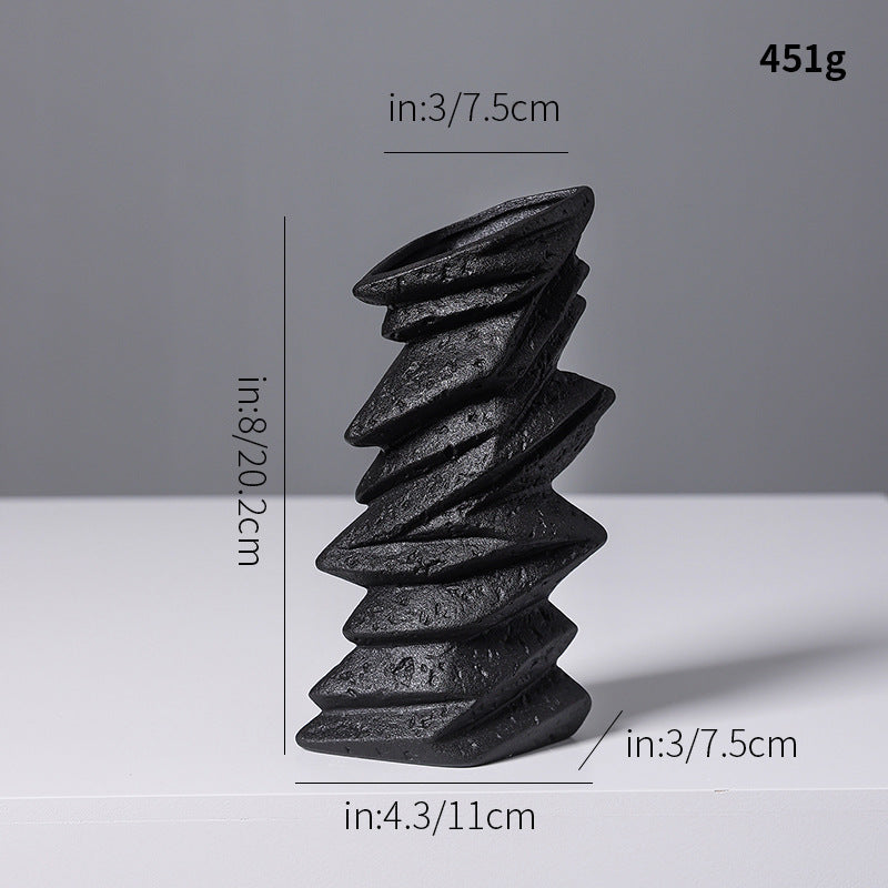 Abstract Textured Ceramic Sculpture Stornfeild