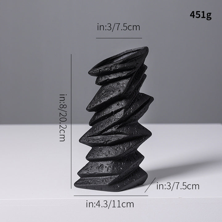 Abstract Textured Ceramic Sculpture Stornfeild