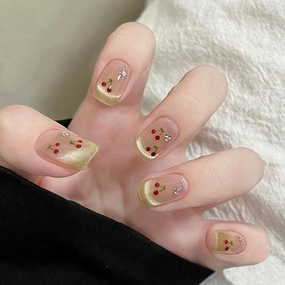 Artificial nails with cherry motif Stornfield